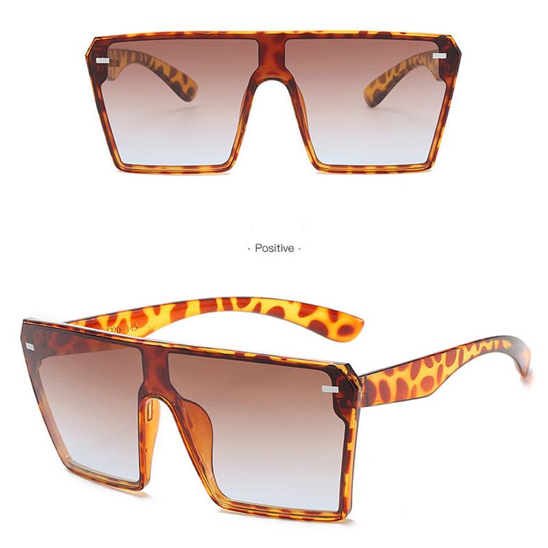 Mode übergroße quadratische Sonnenbrille Frauen Retro Flat Top Gradient Brille Männer Brillen Sonnenbrille Frauen