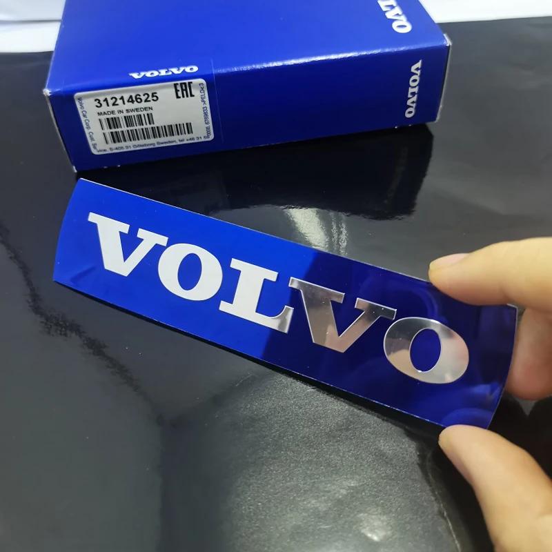 Car Front Grille Logo Sticker Steering Wheel Decoration Decals For Volvo Rdesign Polestar AWD V50 S60 XC60 S40 XC40 XC90 V60 S80