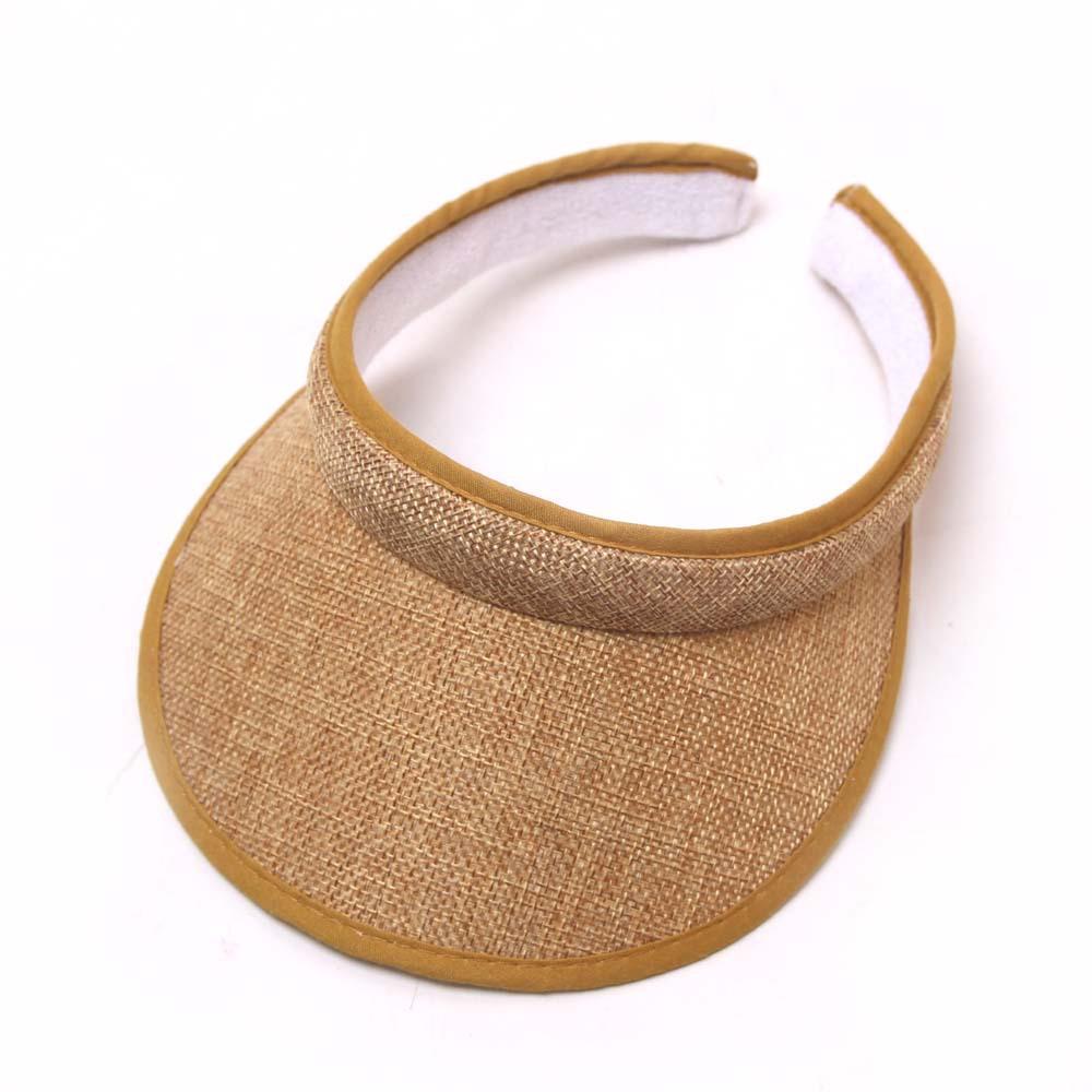 New Summer Women Casual Sun Visor Hat Beach Empty Hat Ladies Adjustable Nature Straw Topless Cap