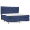 Maison Exclusive - Lattenrost-Bettgestell mit Matratze Blau 160x200 cm Stoff
