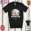 Custom Name Three Gnomes With Dentist Tools Joyful Christmas Moon Family Shirt