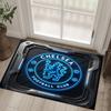 Chelsea FC Design Kristály Bársony Szőnyeg Kényelmes Nem?Csúszásgátlós mintás szőnyeg hálószobába, nappaliba, előszobába