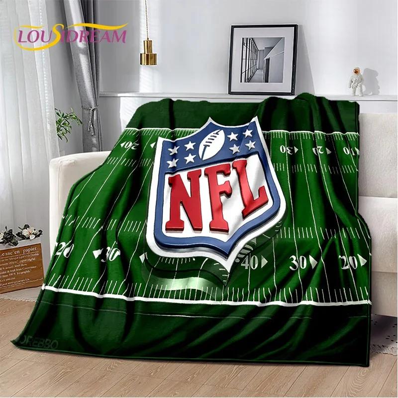 3D American Football Rugby Team Soft Flannel Blanket for Beds Bedroom Sofa Picnic,Throw Blanket for Cover Outdoors Leisure Gift