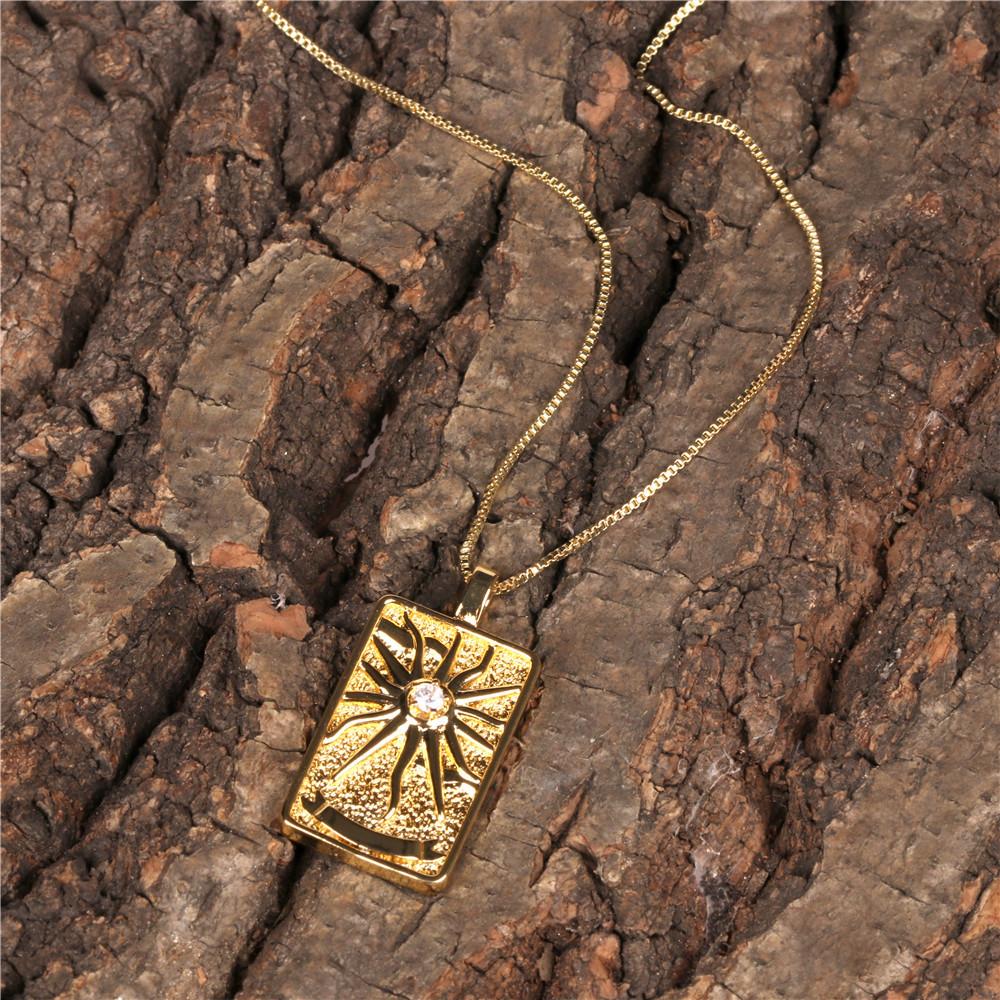 Fashion Tarot Card Pendants Necklaces for Women 2024 Goth Stainless Steel Tarot Moon Choker Necklace Tarot Divination Jewelry