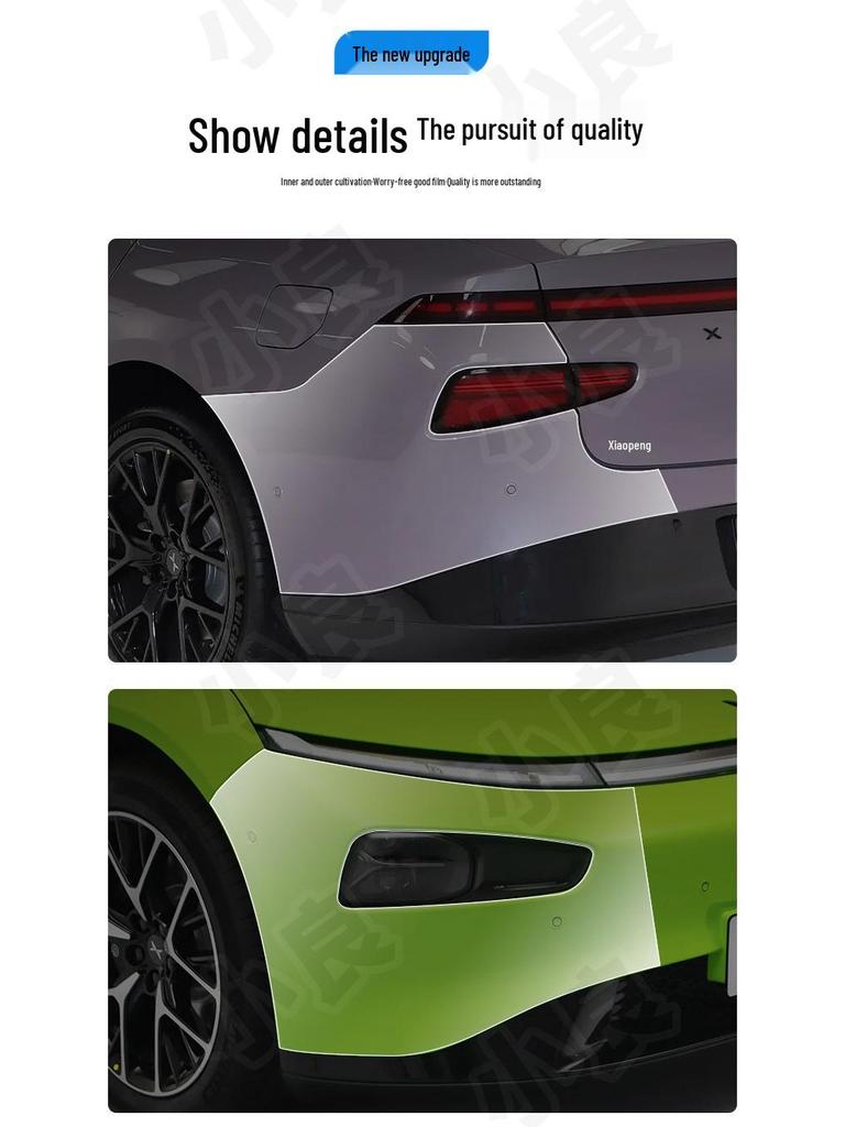 XPeng P7 TPU Pre-Cut Transparent Front and Rear Bumper Protective Film