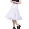 Webirth Jupon Long 50-65cm Longueur Réglable Blanc et Noir Style A Jupe Tutu Bouffante Gothique Lolita Cosplay Costume de Scène
