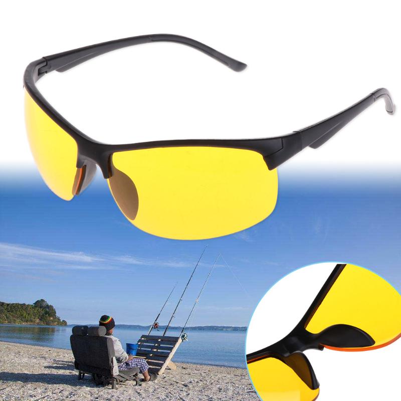 Night Vision Glasses Fishing Cycling Traveling Climbing Outdoor Sunglasses Yellow Lens Protection Unisex Fishing Eyewear