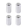 4Pcs Stainless Steel Miniature Salt Shakers Seasoning Box Condiment Holders Easy Carry Spices Container for Restaurant