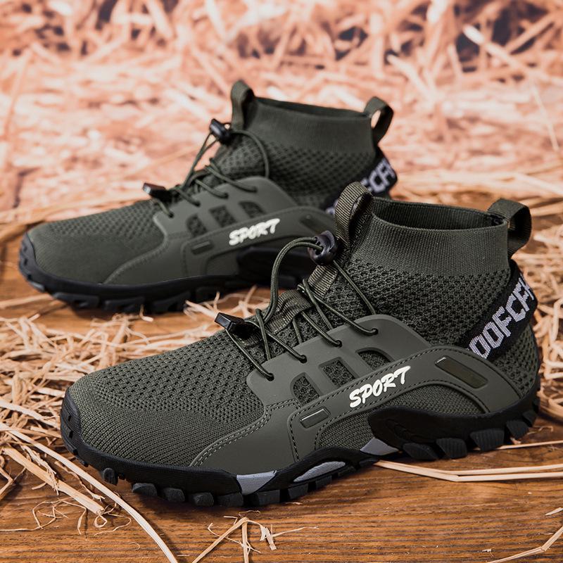 Sapatos de Caminhada Aquática para Exterior de Verão para Homens e Mulheres, Sapatos de Malha Respirável Tecidos Fly, Sapatos Casuais de Caminhada, Sapatos Antiderrapantes de Secagem Rápida