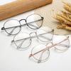 Fashion Round Portable Eye Protection Metal Glasses Anti-Blue Light Eyeglasses Ultra Light Frame