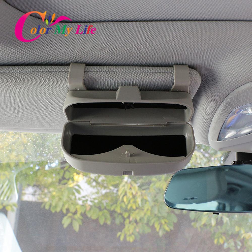 Color My Life Brillenkoker Organizer Box Zonnebrillenhouder Opbergvakken voor Nissan X-trail Qashqai Murano Sunny Juke