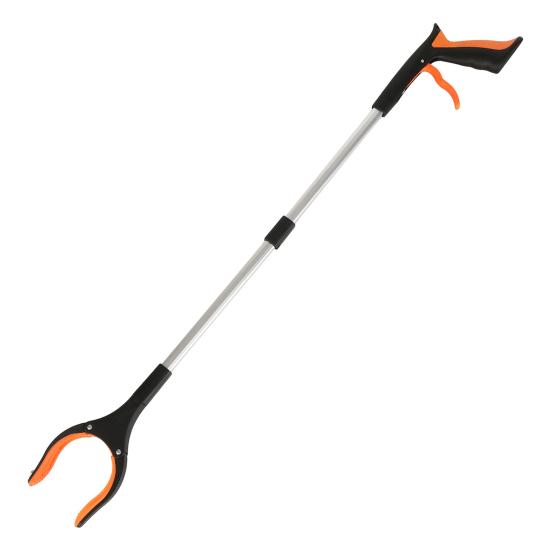 Foldable Reacher Grabber Aluminum Alloy Long Arm Trash Clip Litter Picker Tool with Rubber Grip Handle