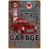 Vintage Pinup Girl Hot Street Rods Garage Full Service Route  Auto Mechanics Metal Tin Sign for Rural Wall Decor  Retro Poste