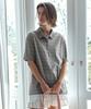 Banwonateullie A3599 Loose Fit Striped Collar T-Shirt_Light Gray