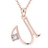 Stylish Pendant Diamond 26letter Necklace For Women