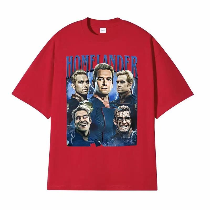 Limited edition Homelander retro pattern Tshirt for womenHarajuku Gothic classic oversized Tshirt