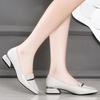 Shoes for Women with Medium Heels Office Woman Pumps Moccasins Pointed Toe On Promotion 39 High Quality Chic Point Elegant Dress