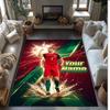 Cristiano Ronaldo Bedruckter Kristall-Samt-Teppich Rutschfester Kristall-Samt-Teppich für Sofa Schlafzimmer Innenbereich Heimdekoration