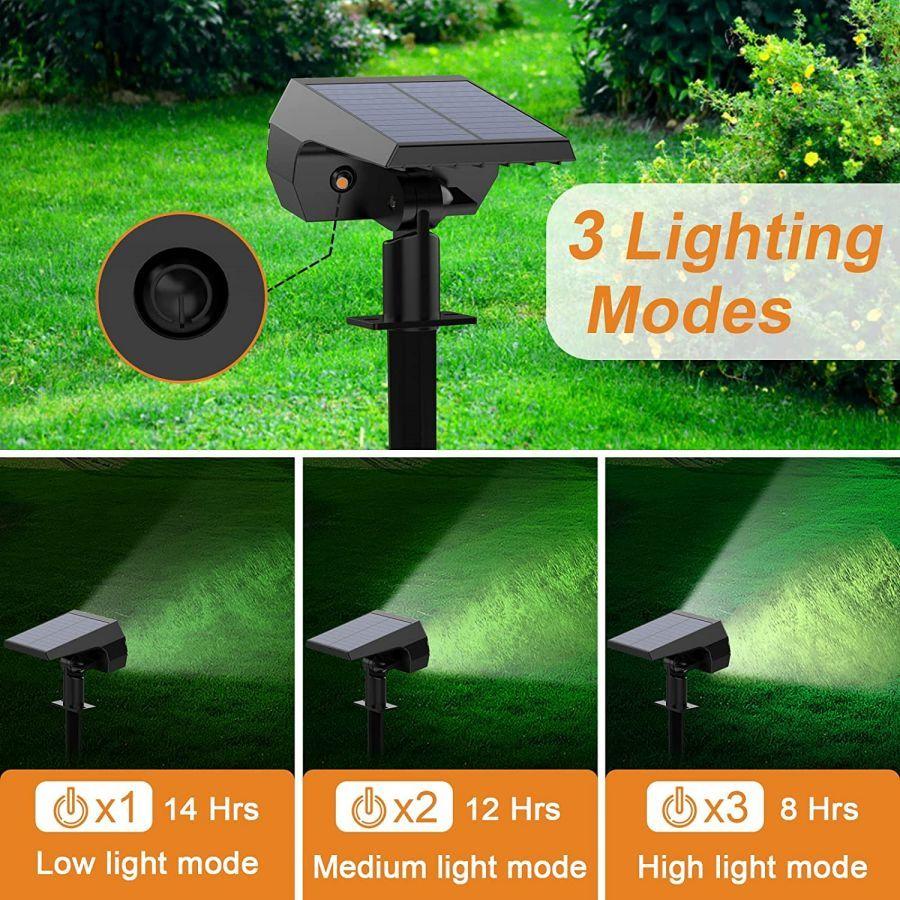 Solar Lights Outdoor Waterproof 52LED 3 Lighting Modes Solar Powered Garden Yard Spot Light For Outdoor Landscape Decor