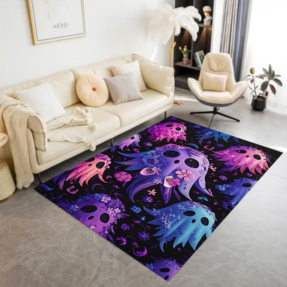 1 Stück Halloween-Design-Teppich rutschfester Teppich Heimdekoration Geschenk Wohnzimmer Schlafzimmer