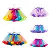 Girls Kids Tutu Tulle Party Dance Ballet Toddler Rainbow Baby Costume Skirt