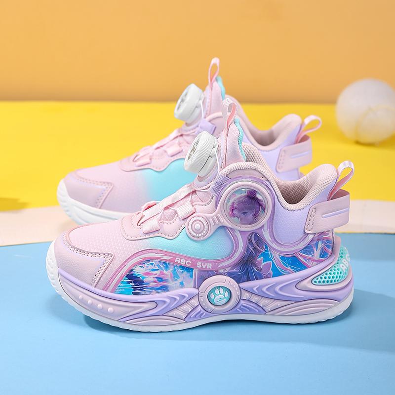 Childrens Basketball Shoes Fashion Girls Training Non Slip Sole Cushioned Sneakers Snug Soft Running Shoes for Kid