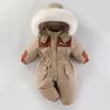 -30 Degree Winter Baby Ski Suit Jumpsuit Outwear Suits for Infants Baby Ski Suit Thick Baby Jumpsuit Waterproof Hooded for Girls Boys