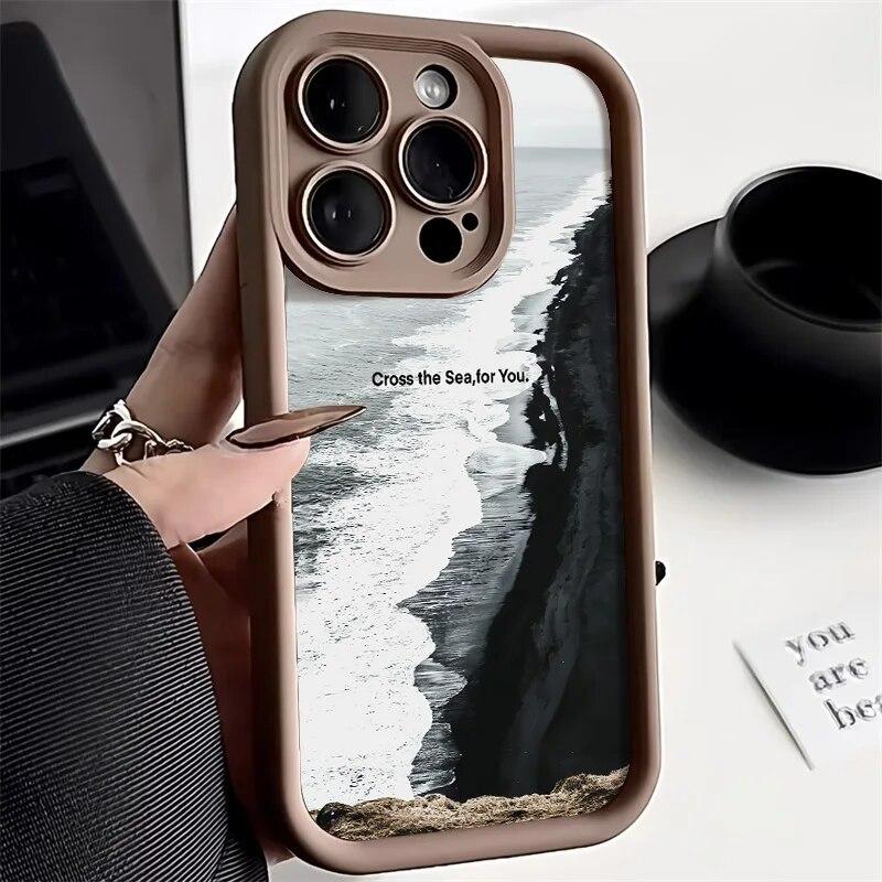 Husă pentru telefon Soft Candy lichid din silicon pentru iPhone 15 Pro Husă pentru iPhone 11 13 12 14 Pro Max XR XS 7 8 SE Husă de protecție antișoc