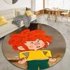 Covor rotund de designer Meister Eder și Pumuckl, Covor pentru living, dormitor, canapea, cameră de joacă, Covoraș antiderapant Q0025