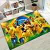 Brazil Football Legends Team Celebration Portrait Print Doormat Non Slip Rectangular Floor Mat Soccer Fan Entrance Home Decor Rug