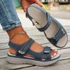 Ladies' Elegant Mary Jane Sandals - Breathable Toe and Cushioned Insole, Comfortable Summer Beach Wedge Heel Design - Outdoor Wear | Open Toe Sandals