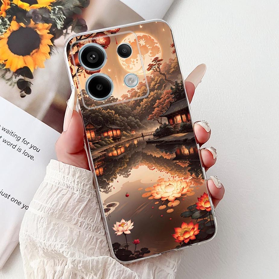 For Xiaomi Redmi Note 13 4G Case Note13 Pro New Fashion Painted Cover Soft Silicone Phone Case For Redmi Note 13 Pro Plus Fundas