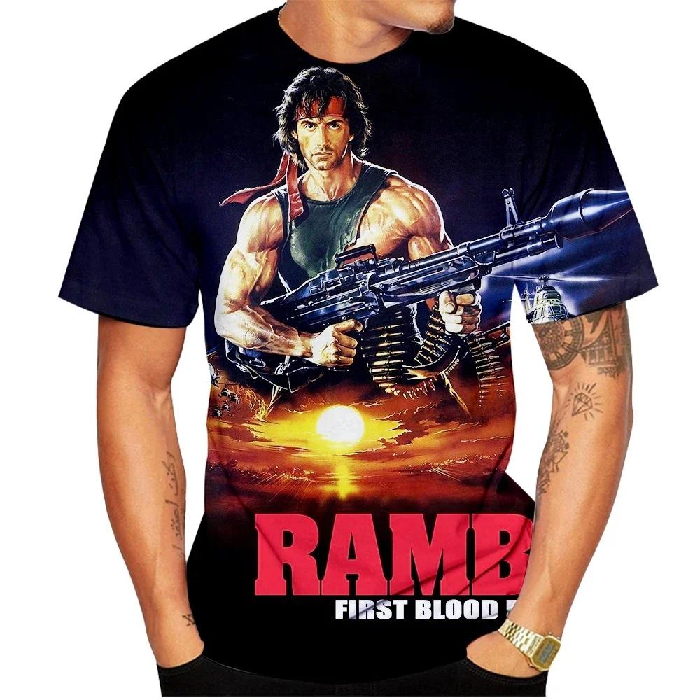 Summer Popular Hot Blooded Personality Classic Movie 3D Printed Casual T-shirt Round Neck Unisex Comfortable T-shirt