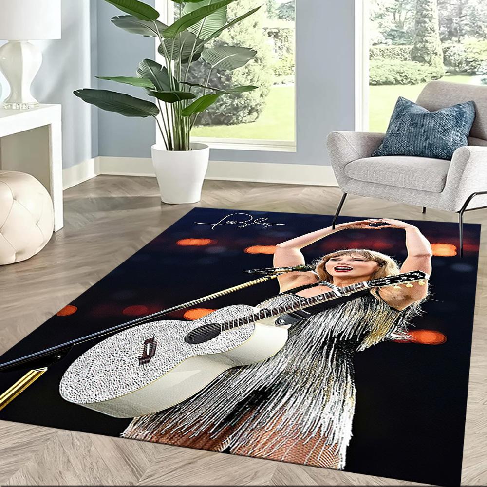 Taylor Swift Live Performance Square Rugs Are a Great Choice for Living Rooms, Bedrooms, Home Décor, and As Gifts.
