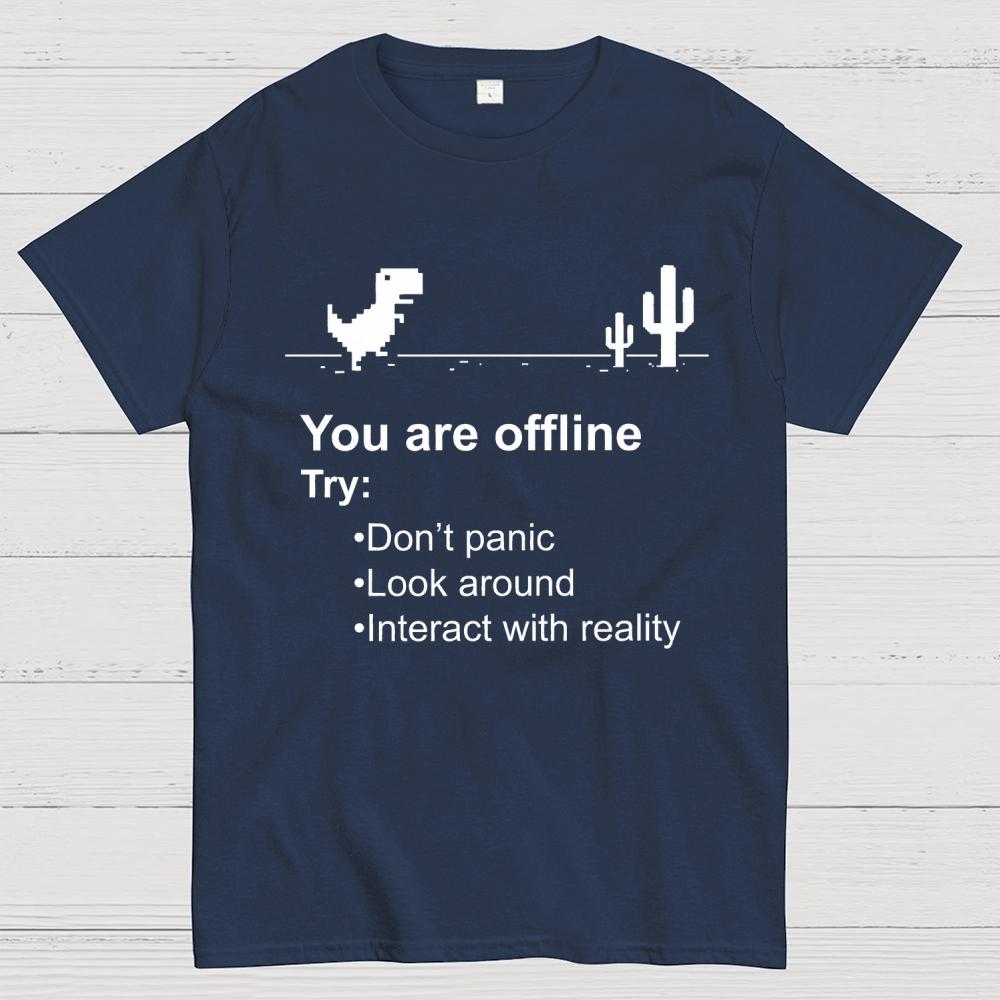 Funny offline Unisex Cotton Summer Casual Cool Loose T-Shirt