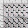 oneOone Cotton Flex Blue Fabric Floral & Puppies Quilting Supplies Print Sewing Fabric By The Yard 40 Inch