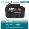 Yofidra Rechargeable Battery Lithium Ion Battery 388VF 928VF Li-ion Battery For Makita Electric Power Tools