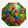 1pc Parrot Automatic Folding Umbrella, Lightweight Retractable Compact Travel Umbrella, 8-Rib Sturdy Frame038