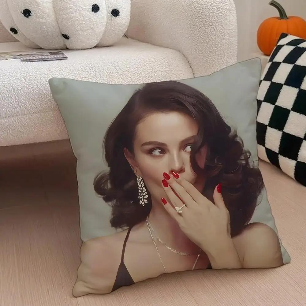 S-Selena Gomez Cushion Cover Linen Pillow Case Soft Breathable Protective Couch Room Decoration