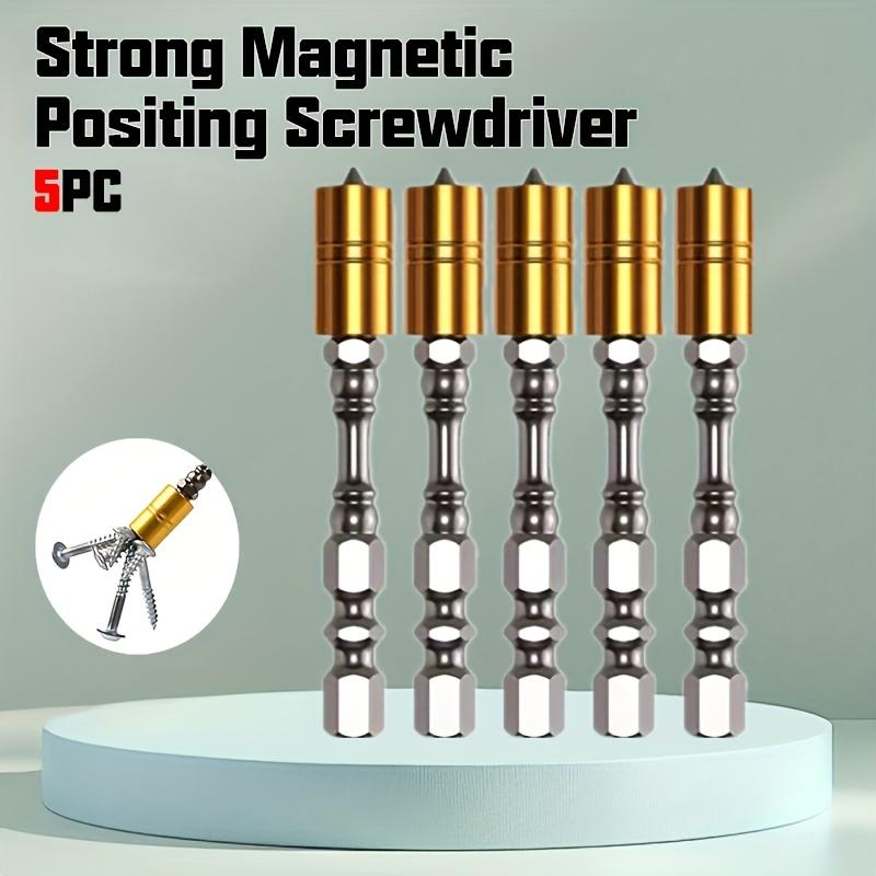 5PCS with Powerful Magnetic Cross Screwdriver Head Set with Magnetic Tip - Heavy Duty Black Head (Screwdriver Compatible)