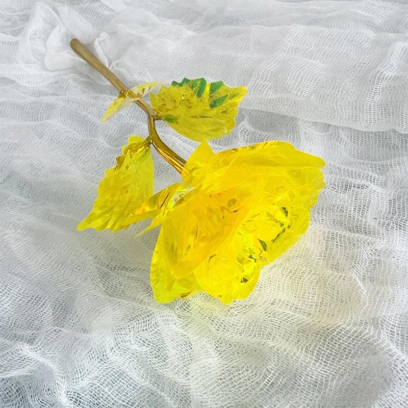 10Pcs Colorful Gold Rose Forever Preserved Long Stem Rose Artificial Flowers Rainbow Rose Flower Best Gifts for Mother'S Day Thanksgiving