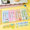 6Pcs/Set Stationery Set Cartoon Design Complete School Supplies with Pencil Eraser Ruler Back To School Stationery Kit