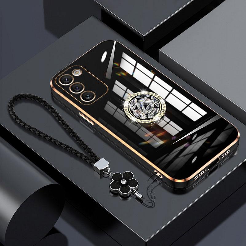For Samsung A55 A54 A53 A35 A15 A16 A25 S24 S23 S22 S25 Ultra S23 FE with Lanyard,Luxury Diamond Holder Case For Samsung A13 A14 A34 A54 Cover Cases