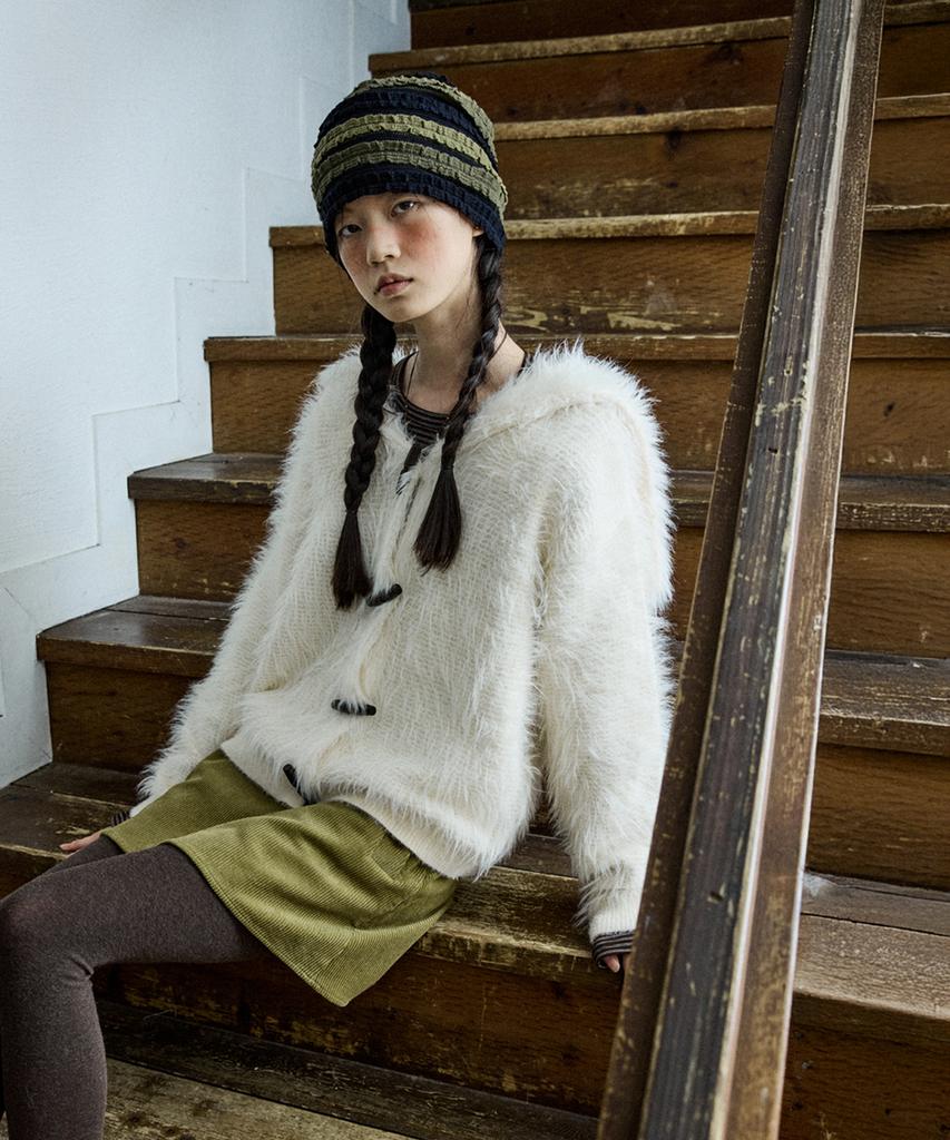 HOKUSPOKUS Hairy Sailor Cardigan_Ivory