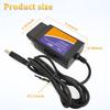 OBDII USB V1.5 Scanner OBD2 Adapter Diagnostic Cable for Multi-Brands CAN-Bus for Windows Car Fault Scanner OBDII Computer Tester Diagnostic Coding
