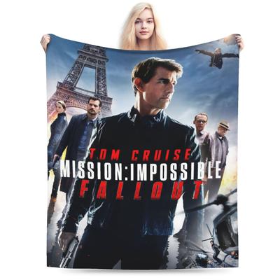 Mission Impossible Blankets Coral Fleece Plush Printed Tom Cruise Portable Ultra-Soft Throw Blankets Couch Plush Thin Quilt