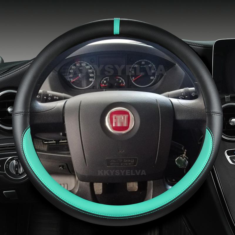 Microfiber Leather Car Steering Wheel Cover For Fiat Ducato Peugeot Boxer Citroen Jumper Relais Ram Promaster Auto Accessories