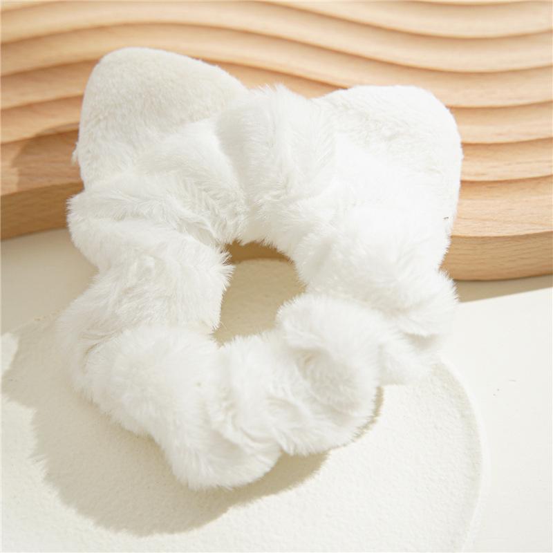 2005 Winter Plush Velvet Cat Ear Headband & Elastic Hair Tie for Women