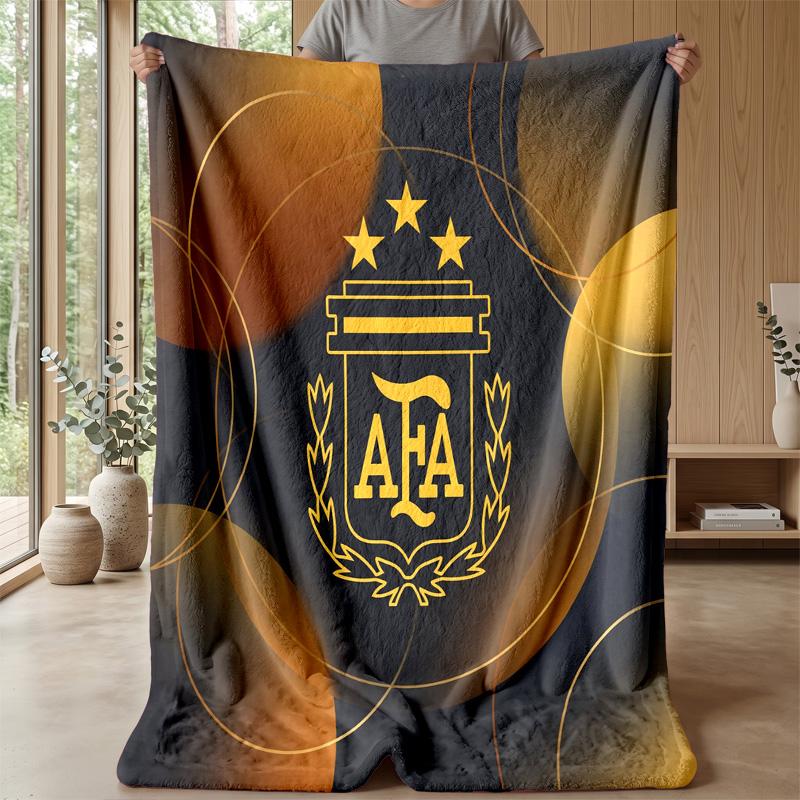 Argentinien Fußball Aufdruck Flanelldecke Hautfreundlich Warm Dekorative Decke für Innen Couch Bett Tägliche Nutzung