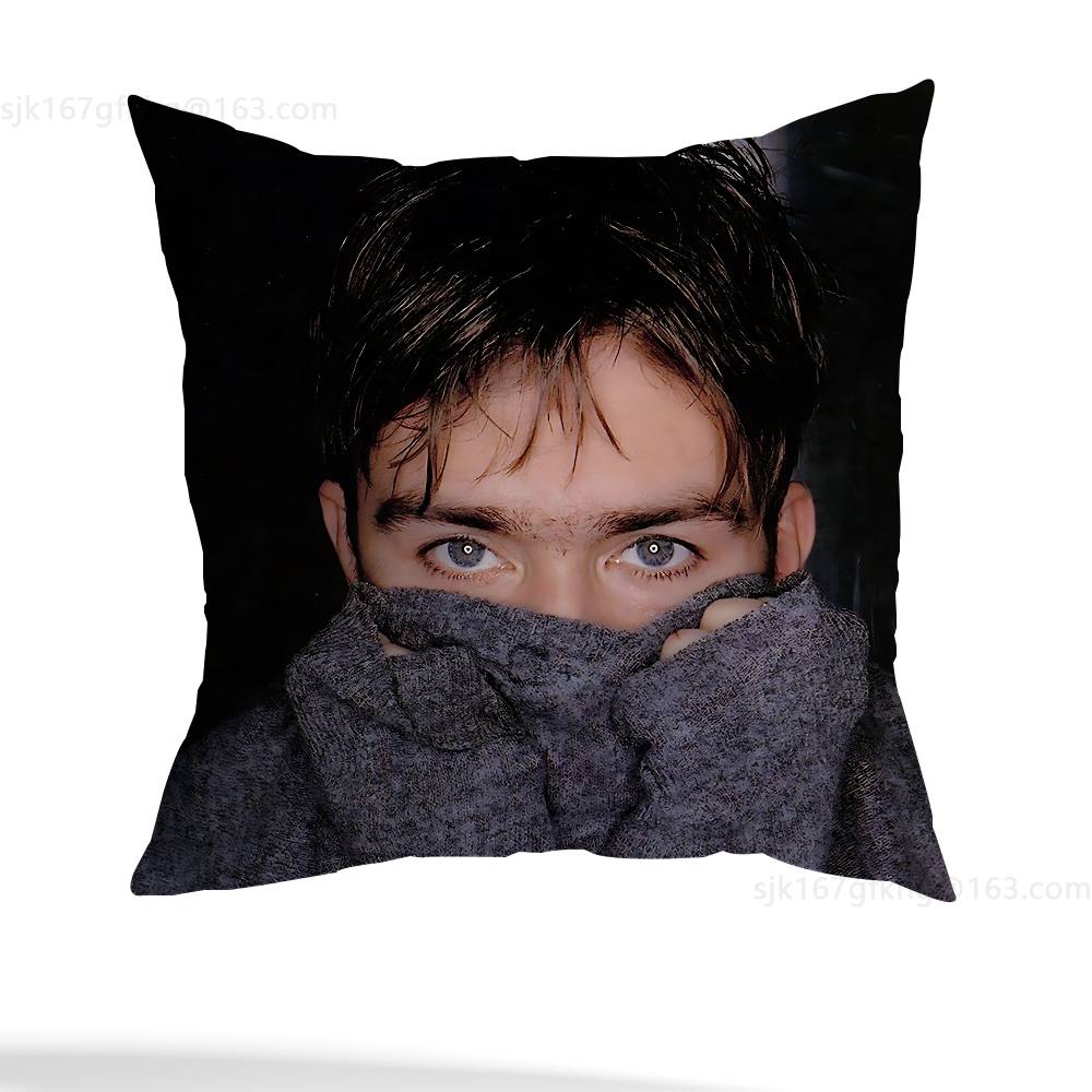I Love D-Damon Albarn Pillow Case Square Double-Sided Printing Short Plush Sofa Cushion Cover Bedroom Bedside Pillow